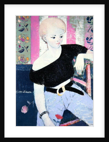 Girl with Rose by Endre Roder