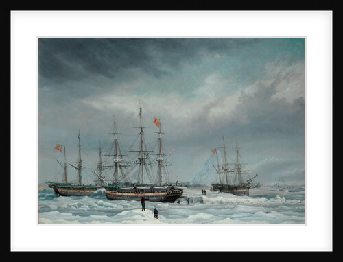The Jane, Viewforth and Middleton fast in the ice, 1835 by Thomas A. Binks