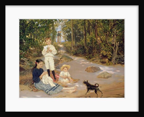 Artist's Family, 1880s by Ernst Friedrich von Liphardt