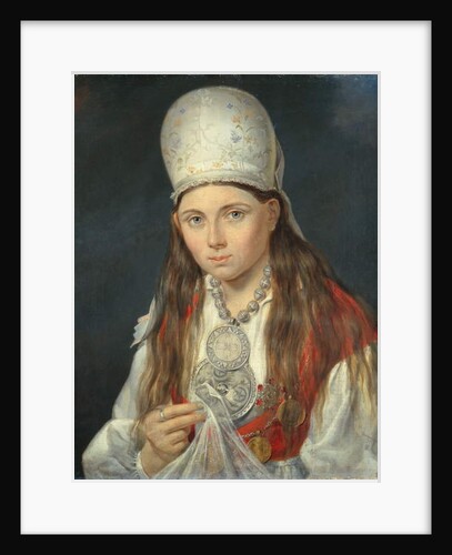 Estonian Girl, 1852 by Gustav Adolf Hippius