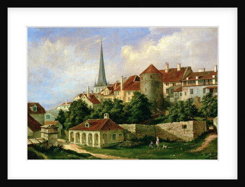 A View of Tallinn with Hattorpe Tower by Alexander Georg Schlater