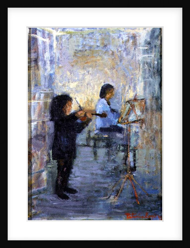 Hayley and Her Violin, 1997 by Patricia Espir