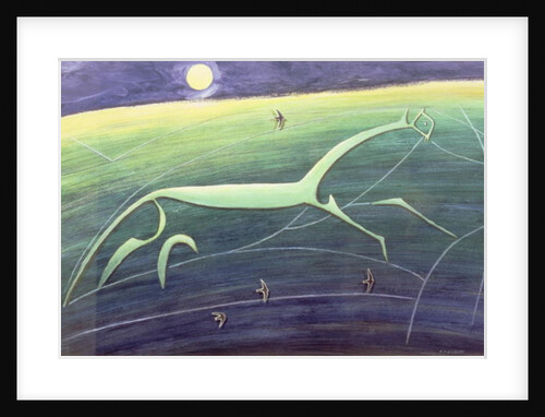 White Horse Hill, Uffington, 1992 by Evangeline Dickson