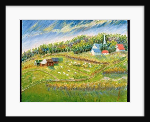 Farm with Sheep, Les Eboullement by Patricia Eyre