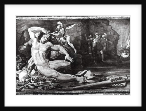 Ulysses Blinding Polyphemus the Cyclops, frieze representing scenes from the Quests of Ulysses by Pellegrino Tibaldi