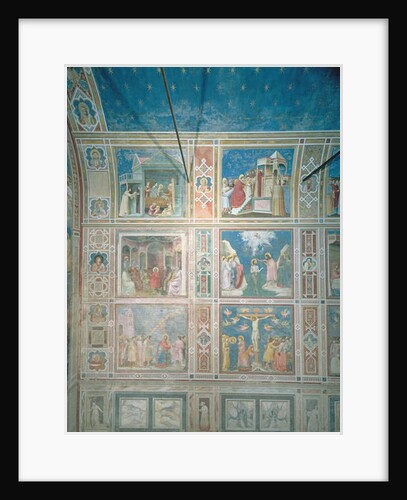 View of the frescoes on the left wall, c.1303-05 by Giotto