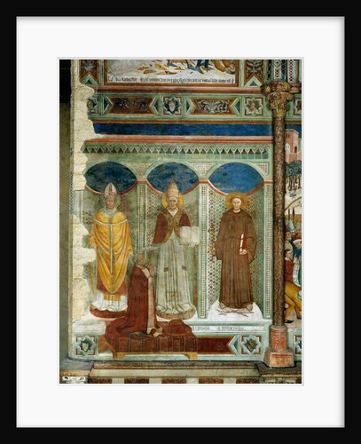 St Sabinus, Cardinal egidio Albornoz kneeling, St Clement and St Francis, scenes from the life of St Catherine of Alexandria, c. 1368 by Andrea de Bartoli