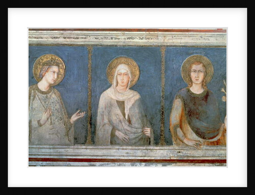 Five Saints, detail of St. Elisabeth of Hungary, St. Clare and another saint by Simone Martini