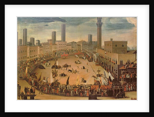 Festival in the Piazza del Campo, Siena by Vincenzo Rustici