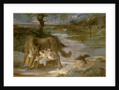 The She-Wolf Suckling Romulus and Remus by Agostino Annibale (1560-1609) & Ludovico (1555-1619) Carracci