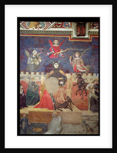 Allegory of Bad Government, detail of Avarice, Pride, Vanity, Tyranny, Fraud and Anger, 1338-40 by Ambrogio Lorenzetti