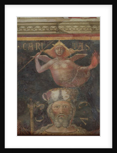 Allegory of Good Government, detail of Charity and the head of Good Government, 1338-40 by Ambrogio Lorenzetti