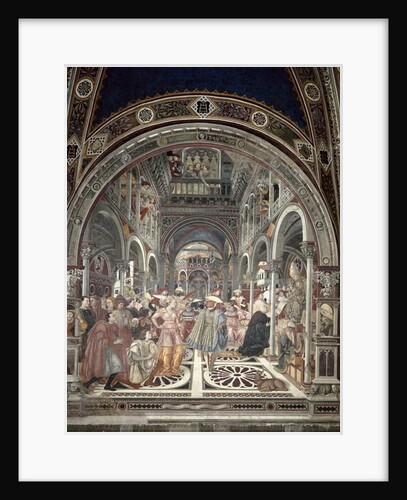 Pope Celestine III Grants Autonomy to the Hospital of Siena, 1442 by Domenico di Bartolo