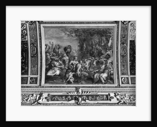 Scene with nymphs, detail from the ceiling of a Banqueting room, Villa Giulia, Rome by Taddeo Zuccaro