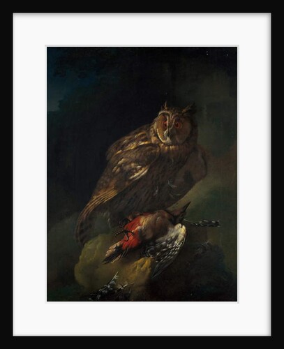 An owl with its prey by Unknown Artist