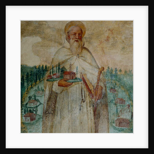 St. Romuald, founder of the Carthusian Monastery in Camaldoli, detail by Italian School