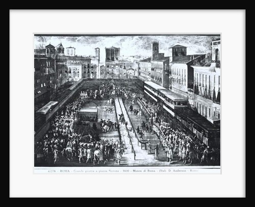 Large tournament in Piazza Navona, c.1610 by Italian School