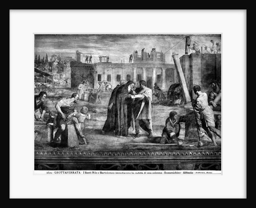 One of the miracles of St. Bartholomew, who prevents a column from falling, 1610 by Domenichino (1581-1641)