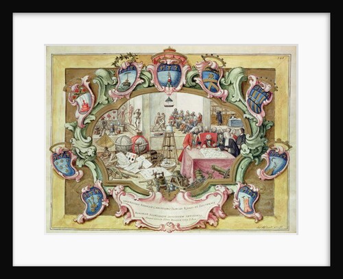 Prince Frederick Christian of Poland on a visit to the Institute of Science, Bologna in 1739 by Italian School