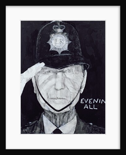 Portrait of Jack Warner as Dixon of Dock Green by Barry Fantoni