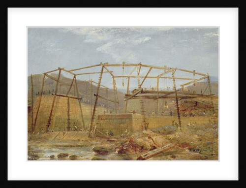 Spur Points of Piers of Inner Harbour, with Cofferdam, May 1829 by Robert Mackreth