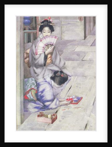 Geisha Drinking Tea by George F. Henry