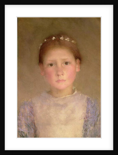 The Daisy Wreath - A Study in Low Light, 1890 by George Clausen