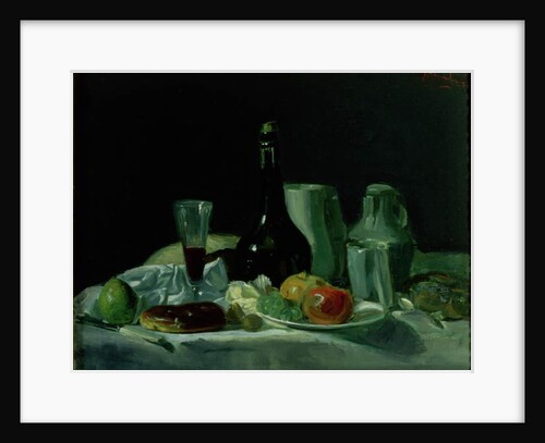 Still Life - Bottle and Fruit by George Leslie Hunter