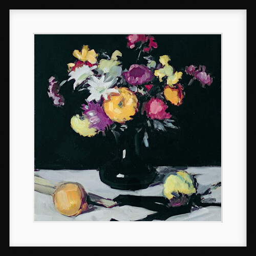 Still Life with Chrysanthemums against Black, c.1912 by Samuel John Peploe