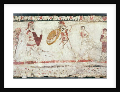 Warriors fighting by Etruscan