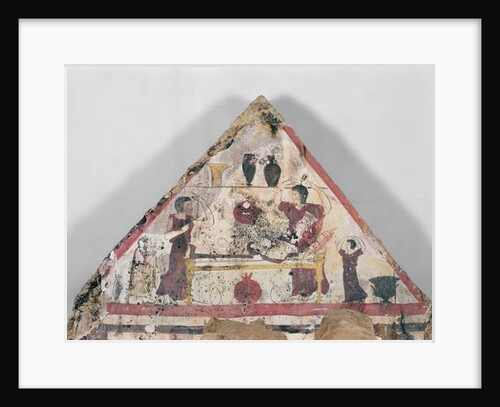 Scene of offering to the deceased by Etruscan