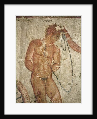 Detail of a Trojan prisoner by Etruscan