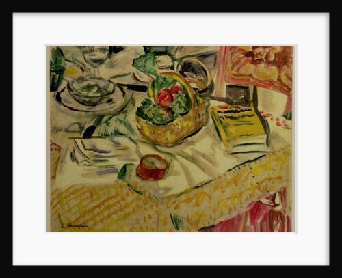 Still Life with a Basket of Vegetables by George Leslie Hunter