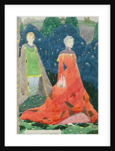Design for Geneva Window showing the Countess Cathleen by Harry Clarke
