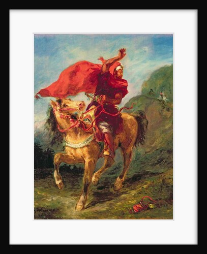 Arab Horseman Giving a Signal by Ferdinand Victor Eugene Delacroix