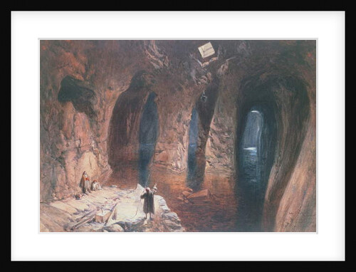 Bahr El Khabeer on The Great Sea: rockcut cisterns under the site of Solomon's Temple, 1870 by William 'Crimea' Simpson