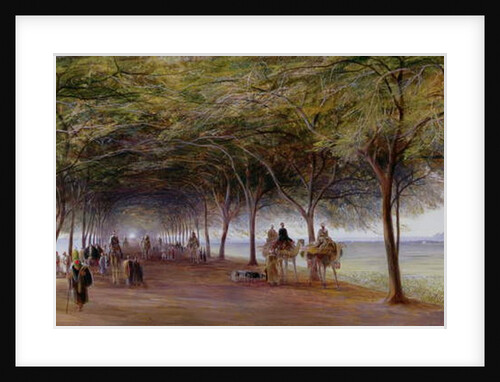 View of the Pyramids Road, Giza by Edward Lear