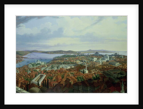 Panorama of Constantinople from the Suleymaniye Camii, 1844 by Hubert Sattler