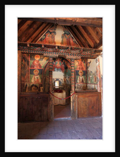 Sanctuary and Altar in Michael Archangel Church in Pedoulas, Cyprus. Painted churches UNESCO site Troodos, Cyprus by Anonymous