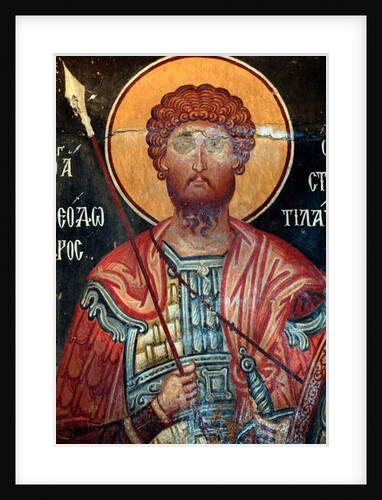 The Byzantine Fresco from the 15th century by Anonymous