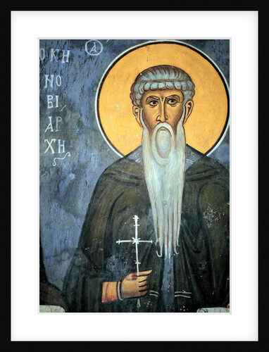 Saint Arsene: Byzantine fresco by Anonymous