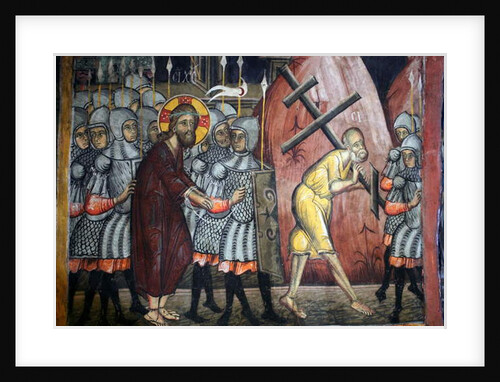 The passion of Christ Simon is carrying the cross by Anonymous