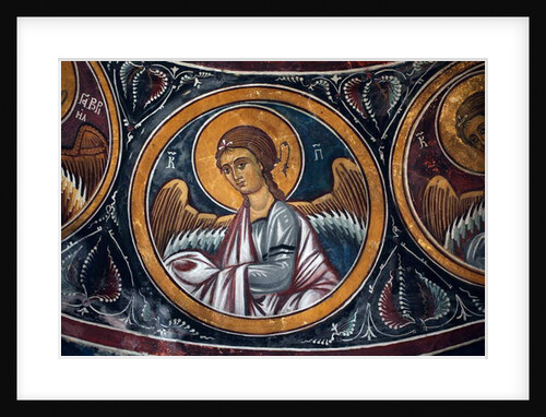 Angel Medallion around Christ and the Last Judgement Detail of the Byzantin fresco by Anonymous