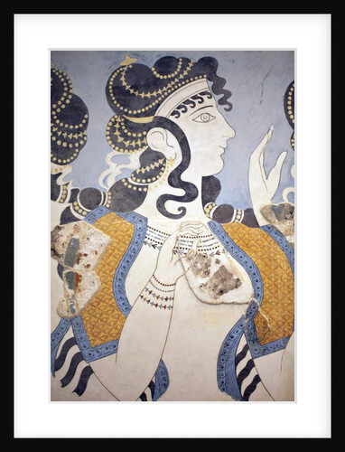 Details of the Ladies in blue”fresco by Minoan Minoan