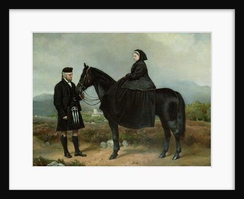 Queen Victoria on Horseback with John Brown by Charles Burton Barber