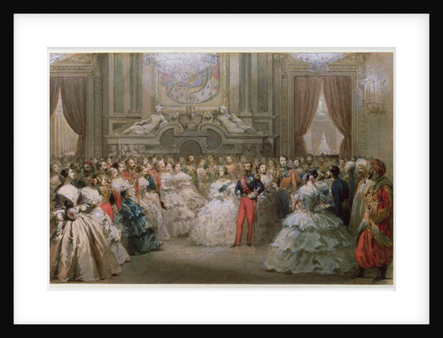 Queen Victoria and Prince Albert at a gala dinner given by Napoleon III and Eugenie, 1853 by Hippolyte Louis & Polydore Pauquet