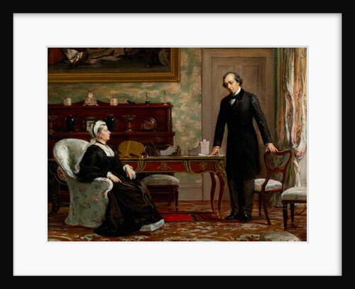 Peace with Honour - Queen Victoria with Benjamin Disraeli following the signing of the Berlin Treaty in 1878 by Theodore Blake Wirgman
