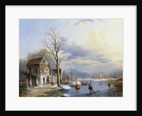 Skaters on the Lake by Jacob Jan Coenraad Spohler