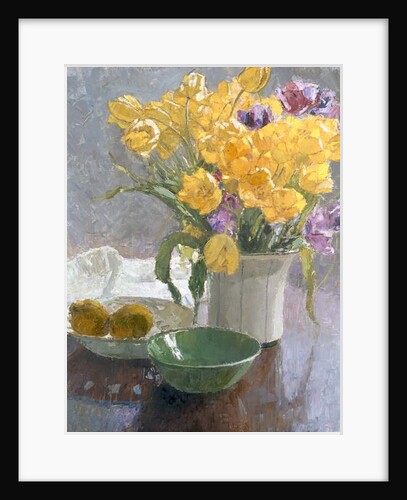Still Life with Yellow Tulips by Carl Moll