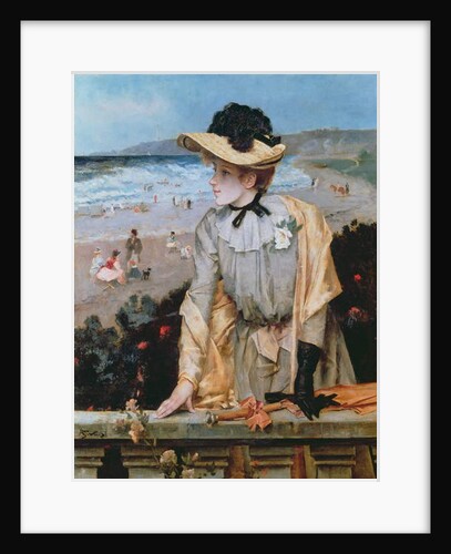 Young Woman at the Beach, or The Parisienne by the Sea by Alfred Emile Stevens